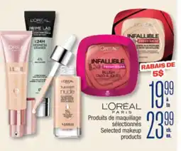 Jean Coutu L'ORÉAL PARIS Selected makeup products offer
