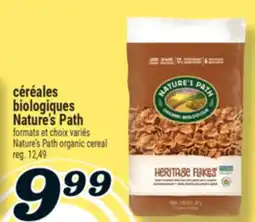 Marché Richelieu CÉRÉALES BIOLOGIQUES NATURE'S PATH | NATURE'S PATH ORGANIC CEREAL offer