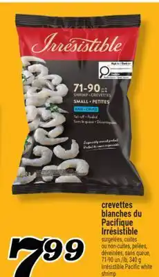 Marché Richelieu CREVETTES BLANCHES DU PACIFIQUE IRRÉSISTIBLE | IRRÉSISTIBLE PACIFIC WHITE SHRIMP offer