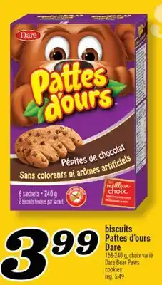 Marché Richelieu BISCUITS PATTES D'OURS DARE | DARE BEAR PAWS COOKIES offer