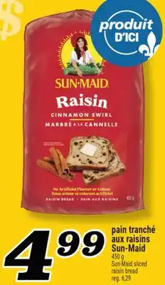 Marché Richelieu PAIN TRANCHÉ AUX RAISINS SUN-MAID | SUN-MAID SLICED RAISIN BREAD offer