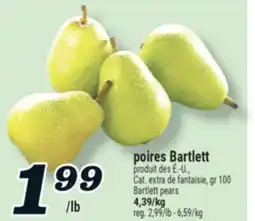 Marché Richelieu POIRES BARTLETT | BARTLETT PEARS offer