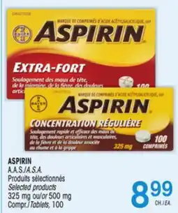 Uniprix ASPIRIN A.A.S./A.S.A. Produits sélectionnés/Selected products offer