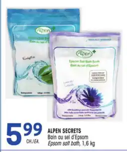 Uniprix ALPEN SECRETS Bain au sel d'Epsom/ Epsom salt bath offer