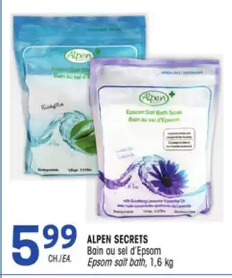 Uniprix ALPEN SECRETS Bain au sel d'Epsom/ Epsom salt bath offer