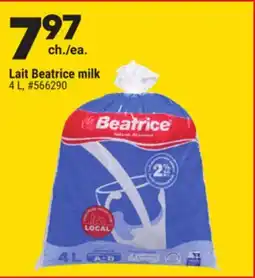 Giant Tiger Lait Beatrice milk offer