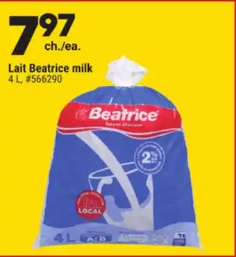 Giant Tiger Lait Beatrice milk offer