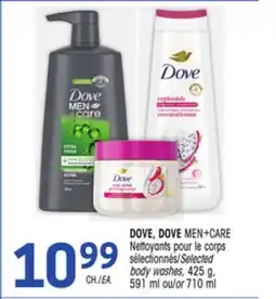 Uniprix DOVE, DOVE MEN+CARE Nettoyants pour le corps sélectionnés/Selected body washes offer