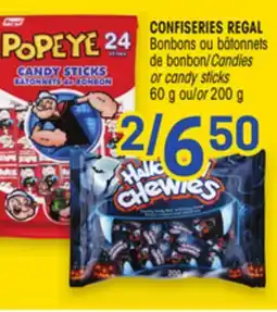 Uniprix Bonbons ou bâtonnets de bonbon CONFISERIES REGAL offer