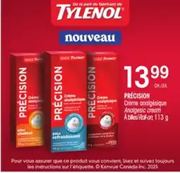 Uniprix TYLENOL PRÉCISION Crème analgésique/Analgesic cream offer
