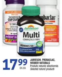 Uniprix JAMIESON, PROBACLAC, WEBBER NATURALS Produits naturels sélectionnés/Selected natural products offer