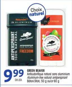 Uniprix GREEN BEAVER Antisudorifique naturel sans aluminium / Aluminum-free natural antiperspirant offer