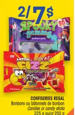 Uniprix CONFISERIES REGAL Bonbons ou bâtonnets de bonbon /Candies or candy sticks offer