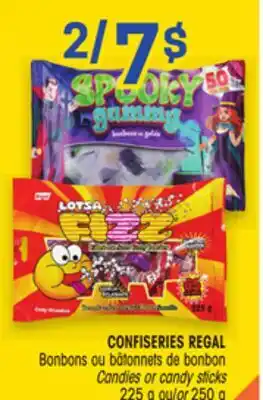 Uniprix CONFISERIES REGAL Bonbons ou bâtonnets de bonbon /Candies or candy sticks offer