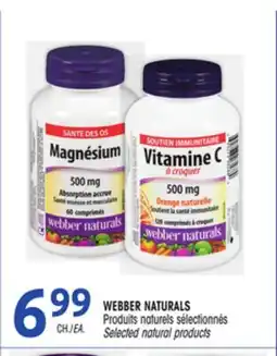 Uniprix WEBBER NATURALS Produits naturels sélectionnés/Selected natural products offer