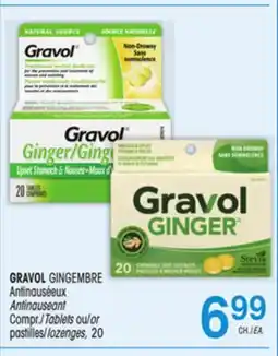 Uniprix GRAVOL GINGEMBRE Antinauséeux Antinauseant Compr./Tablets ou/or /pastilles/lozenges offer