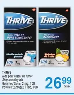 Uniprix THRIVE Aide pour cesser de fumer Stop-smoking aid Gommes/Gums, Pastilles/Lozenges offer