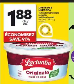Giant Tiger Lactantia traditional spread offer