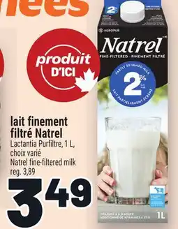 Metro LAIT FINEMENT FILTRÉ NATREL | NATREL FINE-FILTERED MILK offer