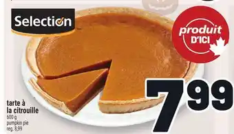 Metro TARTE À LA CITROUILLE SELECTION | SELECTION PUMPKIN PIE offer