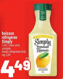 Metro BOISSON RÉFRIGÉRÉE SIMPLY | SIMPLY REFRIGERATED DRINK offer