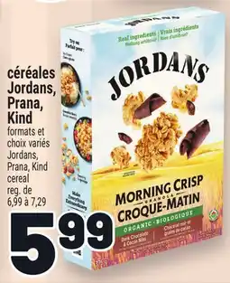 Metro CÉRÉALES JORDANS, PRANA, KIND | JORDANS, PRANA, KIND CEREAL offer