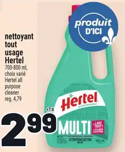 Metro NETTOYANT TOUT USAGE HERTEL | HERTEL ALL PURPOSE CLEANER offer
