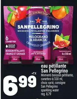 Metro EAU PÉTILLANTE SAN PELLEGRINO | SAN PELLEGRINO SPARKLING WATER offer