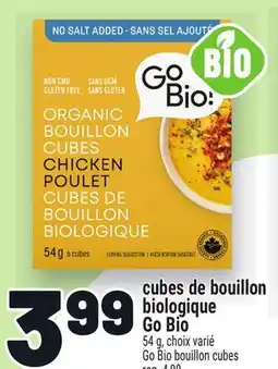 Metro CUBES DE BOUILLON BIOLOGIQUE GO BIO | GO BIO BOUILLON CUBES offer