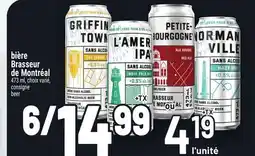 Metro BIÈRE BRASSEUR DE MONTRÉAL | BRASSEUR DE MONTRÉAL BEER offer