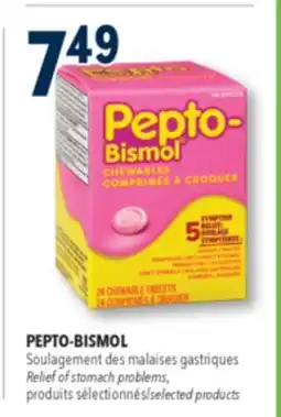 Familiprix PEPTO-BISMOL, Relief of stomach problems, selected products offer