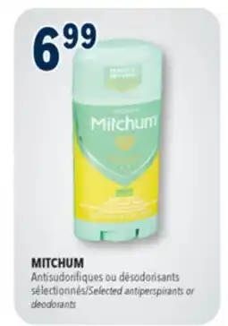 Familiprix MITCHUM, Selected antiperspirants or deodorants offer