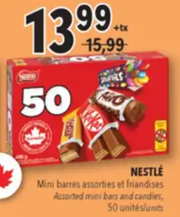 Familiprix NESTLÉ, Assorted mini bars and candies, 50 units offer