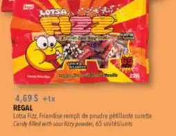 Familiprix REGAL Candy filled with sour fizzy powder, 65units offer