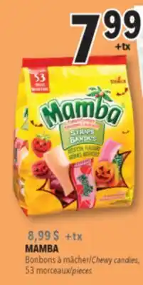 Familiprix MAMBA Chewy candies, 53 pieces offer