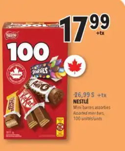 Familiprix NESTLÉ,Assorted mini bars, 100 units offer