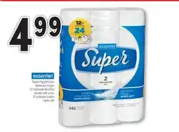 Familiprix ESSENTIEL, Bathroom tissue, 12 double rolls offer