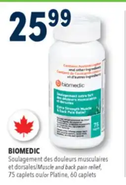 Familiprix BIOMEDIC Extra Strength Muscle & Back Pain Relief Caplets, 75 units offer