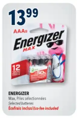 Familiprix ENERGIZER Max, Selected batteries Eco-fee included offer