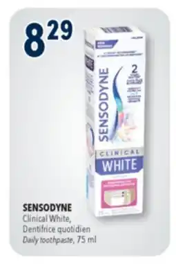 Familiprix SENSODYNE, Clinical White, Daily toothpaste, 75 ml offer