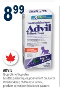 Familiprix ADVIL, Pediatric drops, children's or Junior, selected products offer