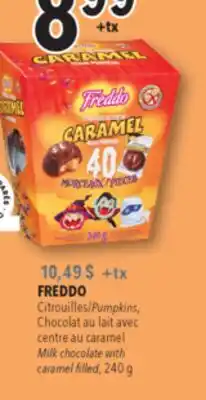 Familiprix FREDDO, Pumpkins, Milk chocolate with caramel filled, 240 g offer