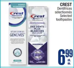 Jean Coutu CREST Selected toothpastes offer