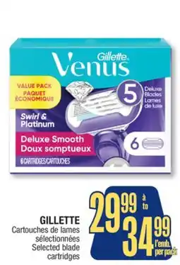 Jean Coutu GILLETTE Selected blade cartridges offer
