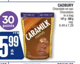Jean Coutu CADBURY Chocolates in a bag offer