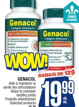 Jean Coutu GENACOL Helps to maintain healthy joints Selected products offer