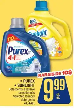 Jean Coutu PUREX, SUNLIGHT Selected laundry detergents offer