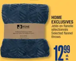 Jean Coutu HOME EXCLUSIVES Selected flannel throws offer