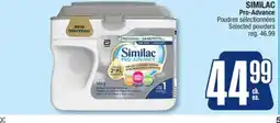 Jean Coutu SIMILAC Pro-Advance Selected powders offer