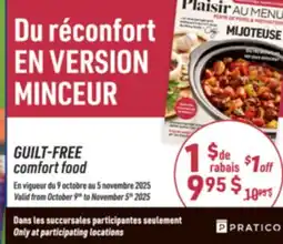Jean Coutu GUILT-FREE COMFORT FOOD offer